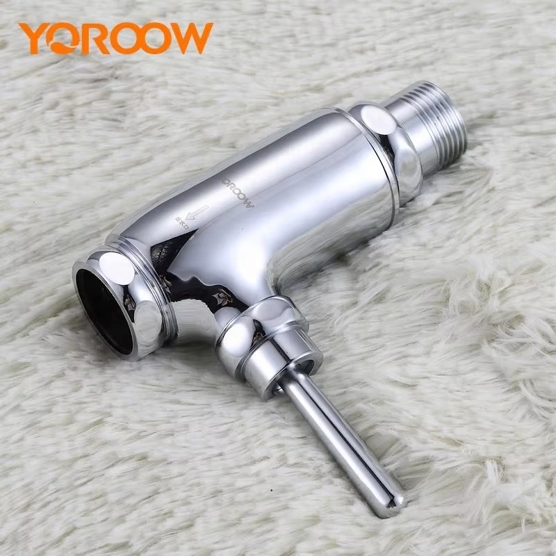High Quality Brass Body Push Button and Foot Pedal Flush Valve Easy Controlled Toilet Tank Flush Valve
