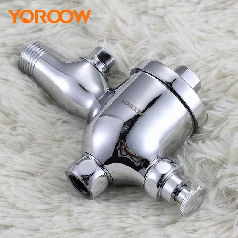 主主_2 صمام تدفق مرحاض نحاسي من الكروم عالي الجودة للاستخدام في الحمام صمام تدفق المرحاض اليدوي