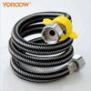 主图_2 Good Suality 304 Stainless Steel durable twp head Explosion-proof Metal flexible hose for toilet bathroom