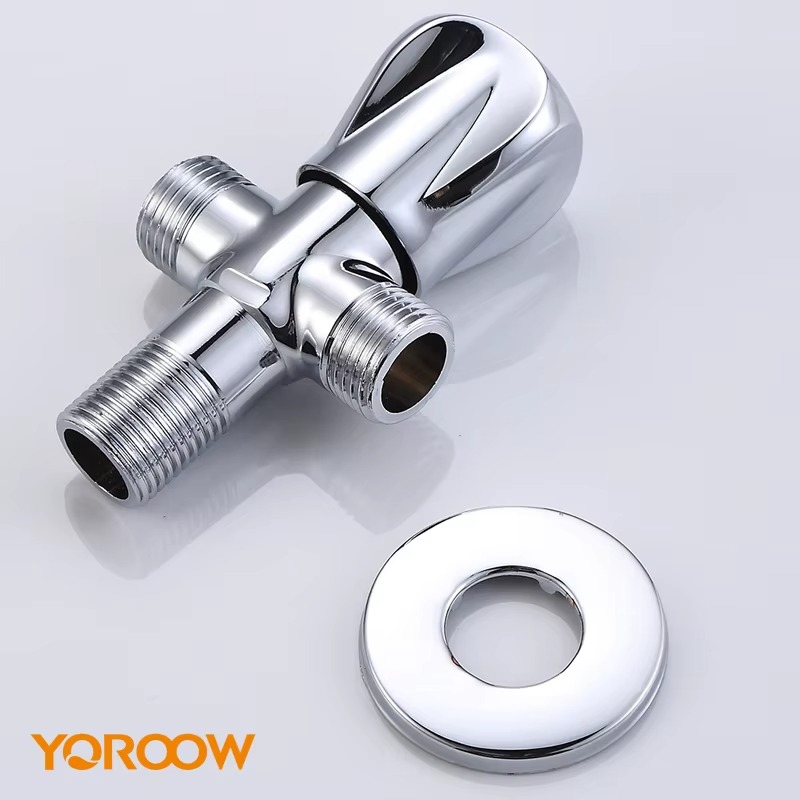 主主_3 صنبور نحاسي أنيق من النحاس الأصفر بزاوية 1 في 2 صنبور بزاوية تصميم عصري للمطبخ والحمام للفنادق