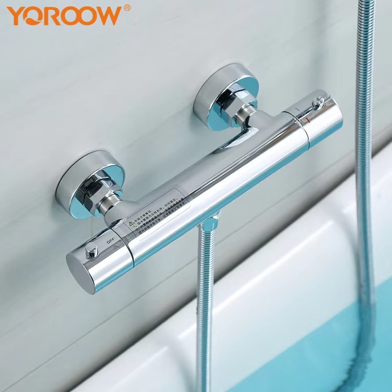 主图_3 Mélangeur Thermostatique de Douche Chromé de Qualité Supérieure Mélangeur Thermostatique de Douche Moderne Céramique Laiton Poli Jets de Corps pour Salle de Bain Douche Robinetterie Douche