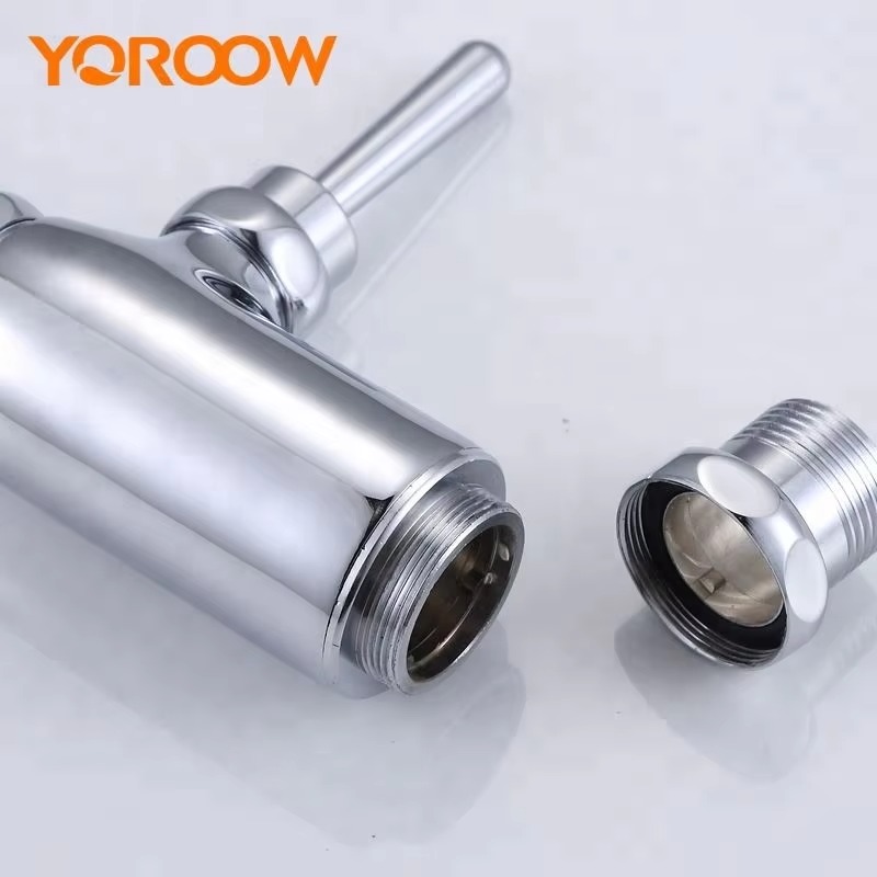 High Quality Brass Body Push Button and Foot Pedal Flush Valve Easy Controlled Toilet Tank Flush Valve