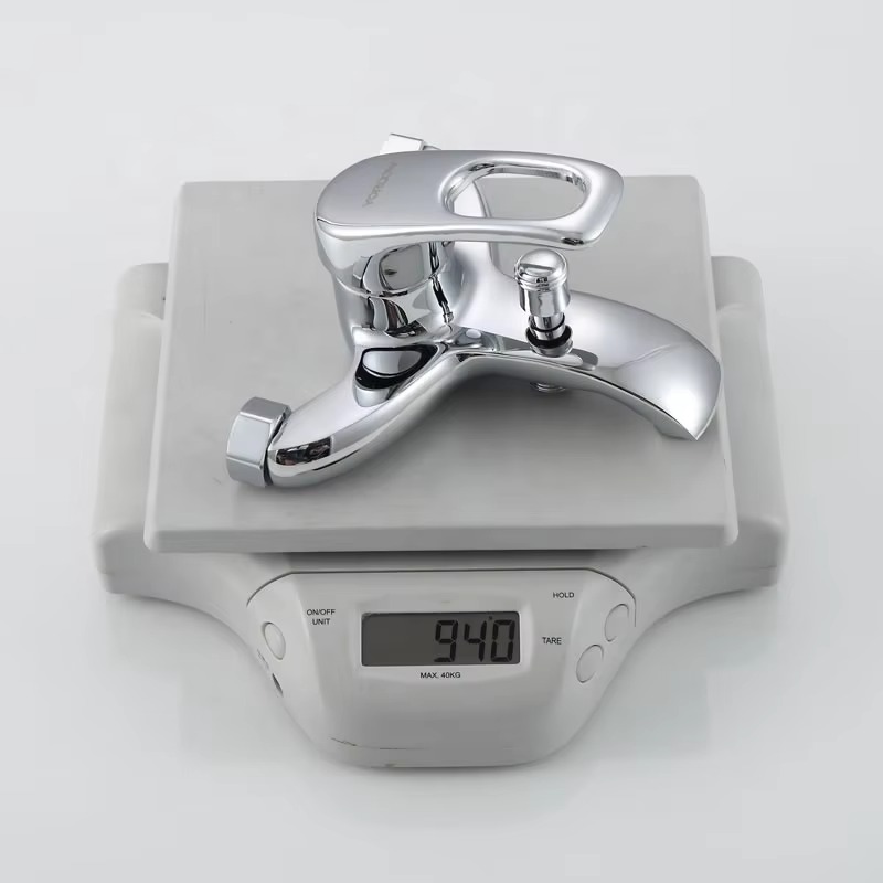 主图_4 Хорошая цена одна ручка латунь душ кран настенный горячая холодная вода ванная комната кран хром закончил смеситель ванна кран изготовлен кран