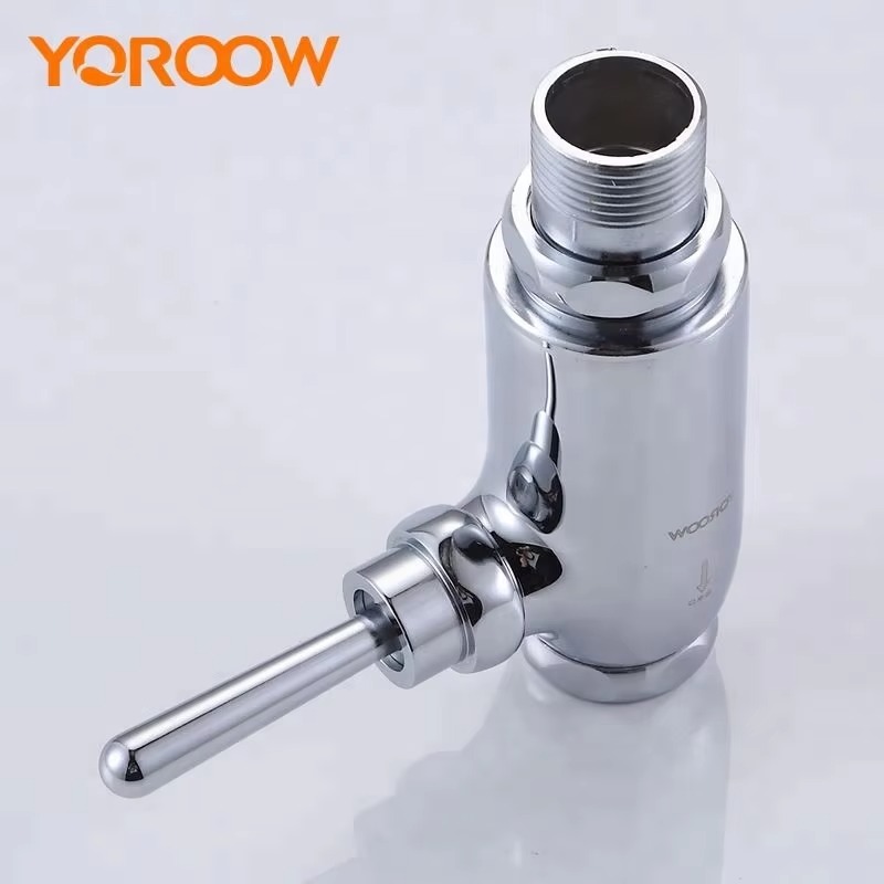 High Quality Brass Body Push Button and Foot Pedal Flush Valve Easy Controlled Toilet Tank Flush Valve