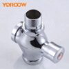 Widely Used Manuallollet Chrome Plate Brass Body Single Handle Water Valve Flush Valve Push Button for Public Toilets