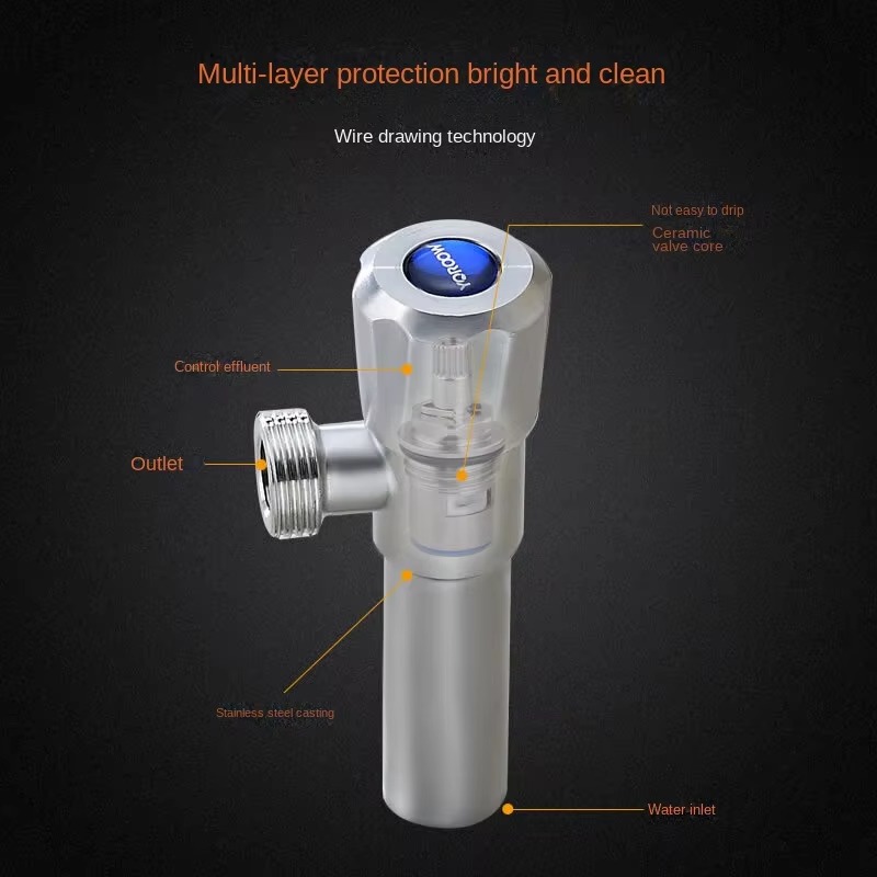 主图_4 Accessoire de robinet à angle allongé moderne en acier inoxydable 304 à prix abordable pour la cuisine et la salle de bain