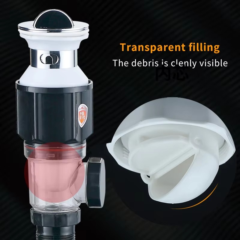 主主_4 غطاء سدادة مياه حوض الغسيل النحاسية مع غطاء سدادة مياه حوض الغسيل النحاسية مع حماية من التسرب من النوع الزنبركي الأساسي الزنبركي لملحقات حوض الحمام الخزفية