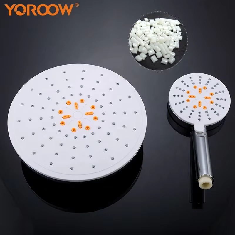 主图_5 Système de douche commercial de haute qualité Luxe Square Ceiling Adjustable Flow Set Polished Brushed Hot Cold Faucet Shower Head