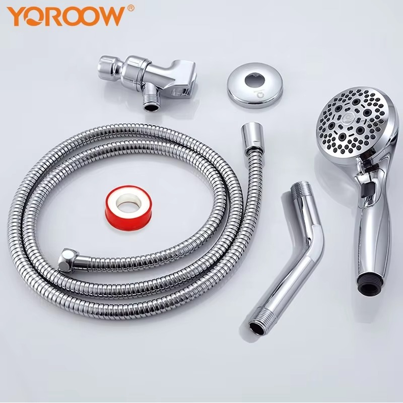 主图_5 Douchette à main moderne à haute pression avec 6 fonctions et jet doux Salle de bain multifonctionnelle