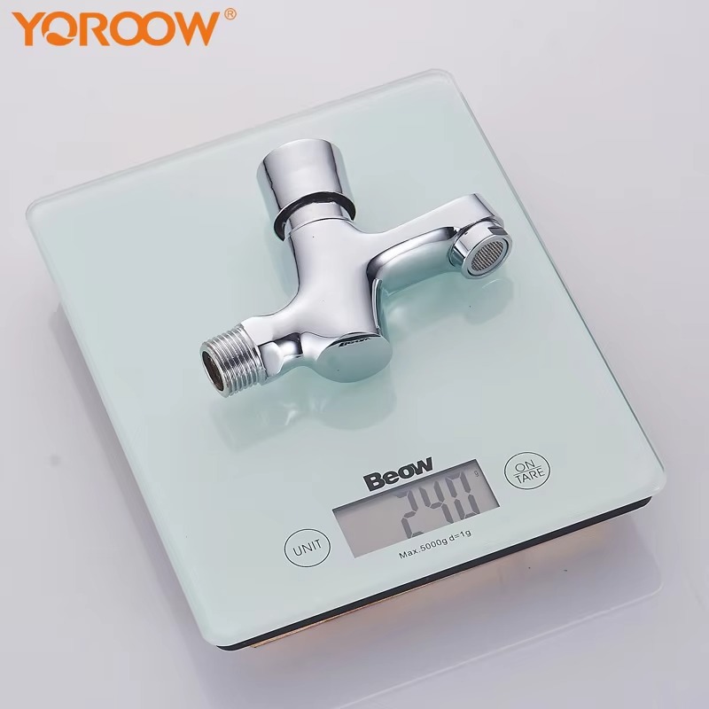 Wall mounted Time-Delay Basin Faucet Chrome Plated Self Closing Water Saving Basin Faucet for Home or Outdoor