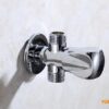 Elegant Retro Brass 1-In-2-Out Angle Valve Faucet Modern Design for Kitchen and Bathroom for Hotels