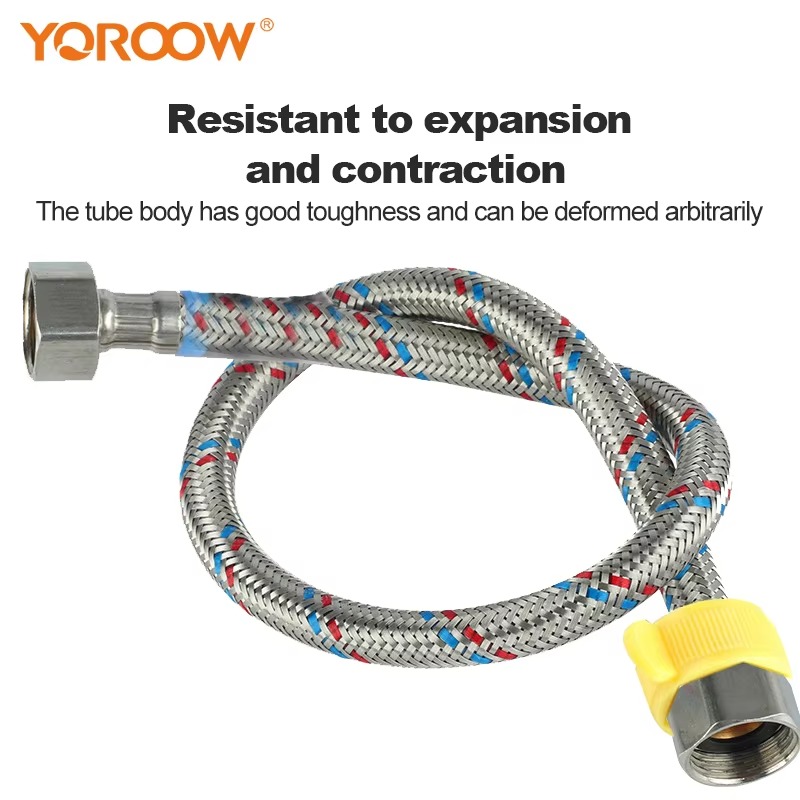 详情_4 أنبوب مدخل الصنبور صنبور حوض المطبخ صنبور حوض المطبخ ماء ساخن وبارد مقاوم للانفجار خرطوم مدبب مضفر مدبب مطول