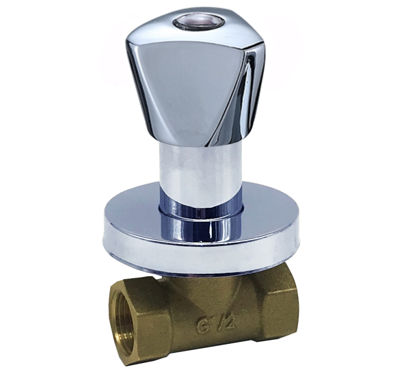 Nikou Kraan Hoek Klep Messing Goud Water Hoek Klep Badkamer Water Stop Valve Draad 1/2