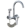 Modern Kitchen Faucet Wall Mounted Brass Hidden Wall Chrome Basin Faucet for Hotels Households and Balcony Bathrooms