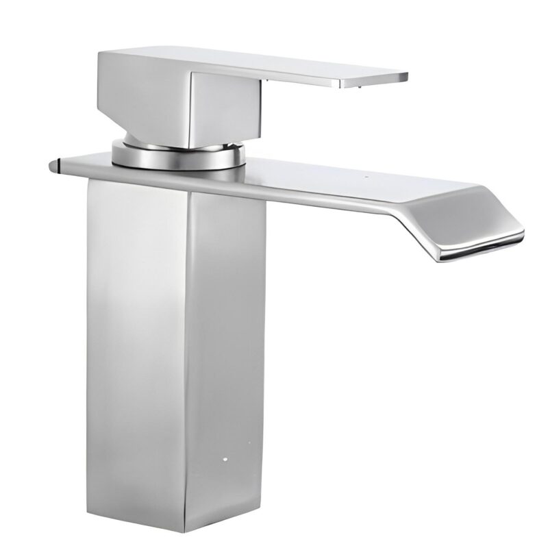 Miscelatore termostatico a cascata di alta qualità per lavabo quadrato a foro singolo per la scuola del bagno Design contemporaneo alla moda