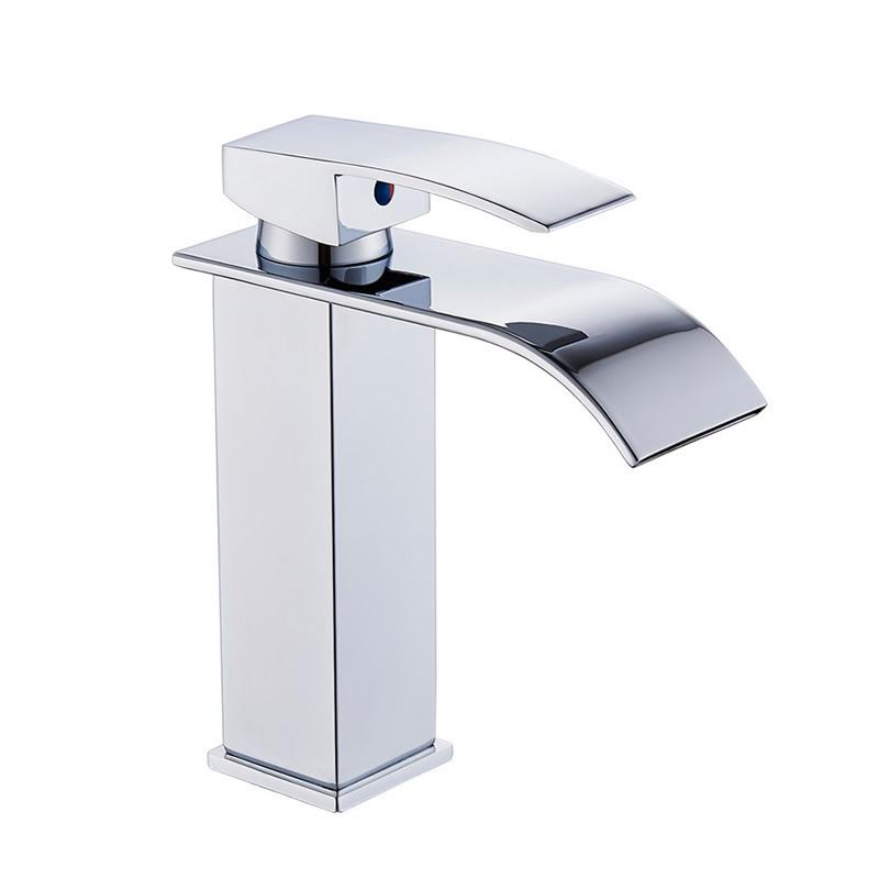 1 (1) Многофункциональный квадратный серебристый смеситель для ванной комнаты термостатический смеситель для раковины кран для воды современный дизайн высокий квадратный серебристый смеситель для раковины