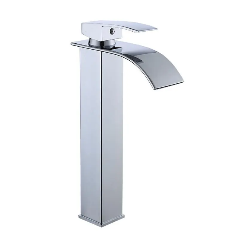 Robinet de salle de bains multifonctionnel carré argenté mitigeur thermostatique pour lavabo Robinet de lavabo carré argenté design moderne