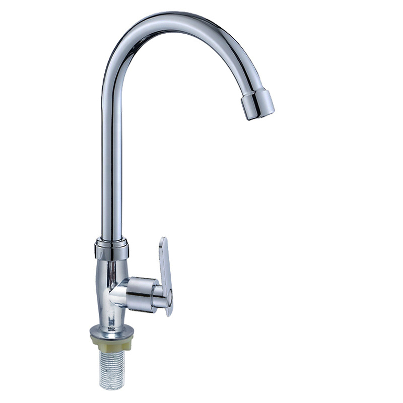 Modern Design Swan Peak Single Lever Deck Mounted Kitchen Faucet High Quality  Cold Water Tap for Kitchen Sink