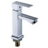 Good Price Square Chrome Basin Faucet  Zinc Alloy Material Cold Water Tap Ceramic Valve Core Metered Faucets for Villa Hotel Use