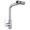 Modern Stainless Steel Single Kitchen Faucet 360 Degree Rotatable Tap Waterfall Mode Hot Cold Rotation Kitchen Sink Pull Faucet