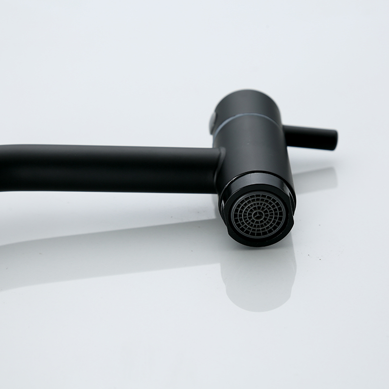 416 Robinetterie de lavabo en acier inoxydable 304 pour l'école et l'hôtel Robinet de lavabo noir avec robinet en laiton