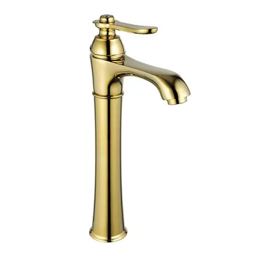 Classic Brass Single-Handle Basin Faucet Zinc Brass Waterfall Tap Tall Body Hot Cold Water Bathroom Sink Faucet Toilet Faucet