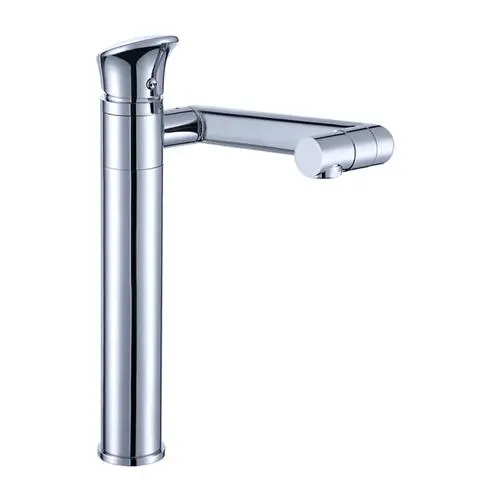 Classic Brass Single-Handle Basin Faucet Zinc Brass Waterfall Tap Tall Body Hot Cold Water Bathroom Sink Faucet Toilet Faucet