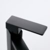 Minimalist Single Cold Water Basin Tap Black Zinc Sink Faucet with Ceramic Valve Core Metered Villa and Hotel Wash Basin Mixer