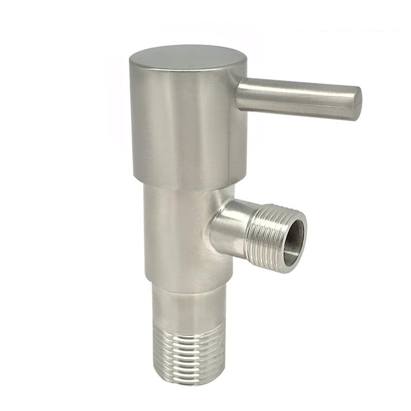 حار بيع الساخنة التصميم الحديث الفولاذ المقاوم للصدأ 304 تصميم عصري صمام زاوية صنبور 304 صمام نحاسي لاستخدام الماء البارد في الحمام فندق المطبخ