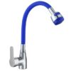 7500A-044P4-C12(BU) Robinet Mitigeur de Cuisine ABS et Métal Bleu Mitigeur de Cuisine Mono-Manche Flexible Corps Zinc