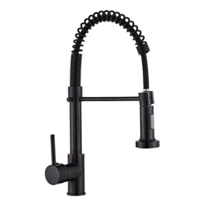 Good Quality 201 Stainless Steel Single Handle Pull-Out Kitchen Faucet Deck Mounted Hot Cold Water Flexible Hoses Mix Tap Design