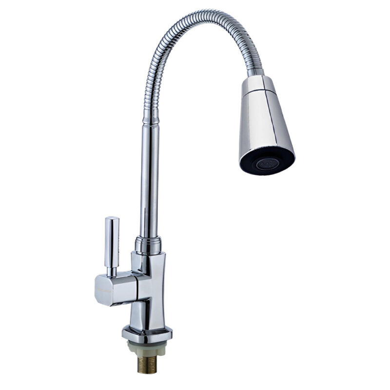 Best Selling Wall Mounted Single Lever Kitchen Tap Commercial Kitchen Faucet with Zinc Sink Single Cold Gourmet Faucet