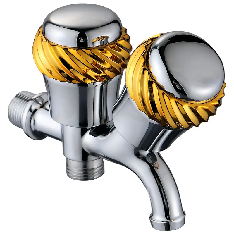 Новый дизайн настенный кухонный кран с двумя ручками цинк кран воды горячая холодная вода бассейн кран сантехникаКраны кухня вода