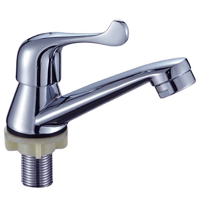 Alta qualità Design moderno singolo freddo zinco rubinetto lavabo cascata viso bagno rubinetto accessori