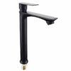 9085A2 Modern Traditional Single Handle Zinc Bathroom Basin Tap Brushed Long Spout Single Cold Faucet with Brass Valve Core