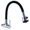 9532A-052A-C12(BK) Good Price Single Handle Cold Water Kitchen Faucet Concise Black Chrome Single Hole Design Flexible Spout Single Kitchen Faucet