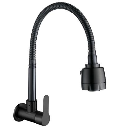 مصنع الصين مصنع الصين صنبور المطبخ الفولاذ المقاوم للصدأ 304 صنبور المطبخ صنبور المطبخ الفولاذ النحاسي 304 ماء بارد واحد نيكل مصقول أسود اللون نيكل أسود