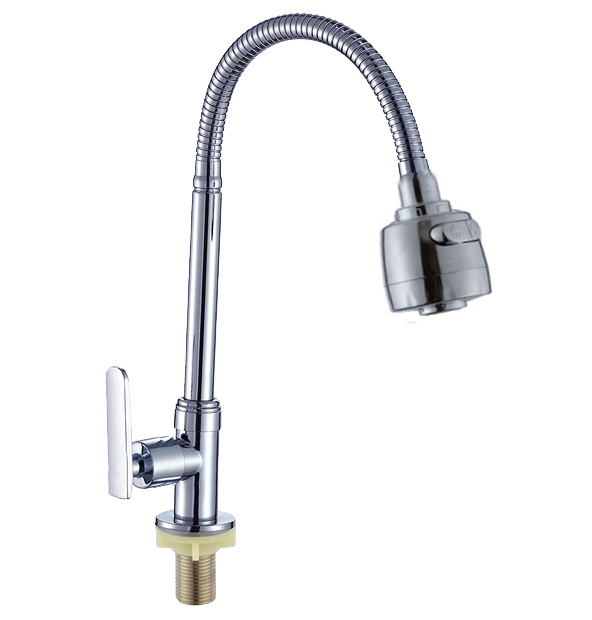 Design moderno Swan Peak Rubinetto da cucina a leva singola con montaggio a ponte Rubinetto dell'acqua fredda di alta qualità per il lavello della cucina