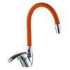 Ha3a66407562a4f3f8983acda8c1b4787m.jpg_960x960.webp Factory Direct Sale Orange Silicone Kitchen Tap Faucet Flexible Hot & Cold Water Basin Sink Tap Mixers with Chrome Orange Hose Zinc Kitchen Faucets