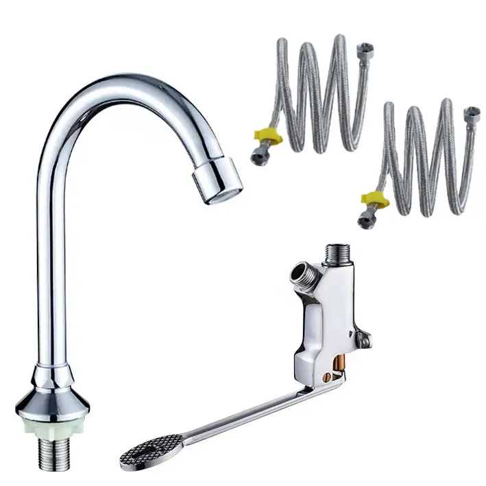 Good Price Special Bathroom Mixer Automatic Faucet Hospital or Factory Basin Foot Pedal Faucets