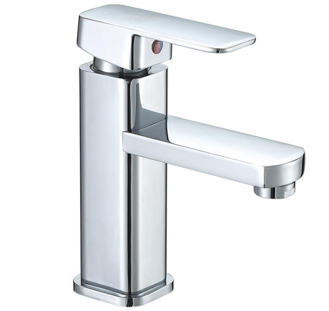 Stile di lusso in lega di zinco cromato rubinetto del lavabo a un foro per la cucina caldo freddo Caratteristiche