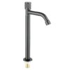 304 Stainless Steel Single Cold Water Basin Sink Faucet with Long Spout Modern Design Single Hole Mount