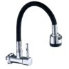 Modern Design  Swan Peak Single Lever Faucet Kitchen Tap Single Cold Water Tap Single Handle Wall Mounted Zinc Body OEM Kitchen - 9640A-171A-C12(BK)