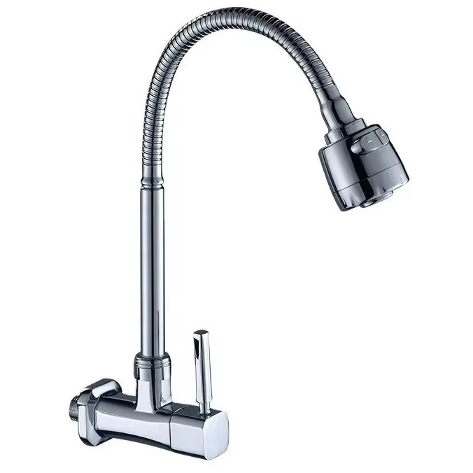 حنفية مطبخ ذات تصميم عصري حنفية مطبخ ذات رافعة واحدة بتصميم عصري حنفية مطبخ بمقبض واحد للمياه الباردة بمقبض واحد مثبت على الحائط من الزنك<span> - </span>9640A-171A-171A-B18