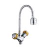 Modern Design Hotel Kitchen Tap Hot Cold Water Deck Mounted Double Handle Zinc Chrome Faucet Good Price Kitchen Sink Tap - 7902A-832S-B18