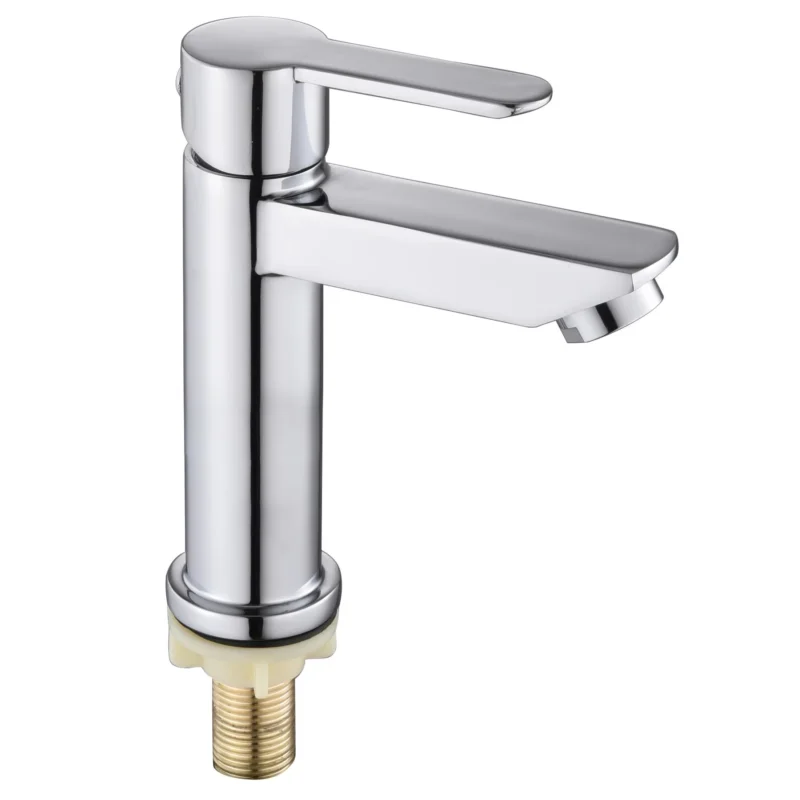 Factory Outlet Chrome Zinc Alloy Single Cold Basin Faucet Table Top Wash Basin Tap with Handle Faucet<span> - </span>9135A-585A