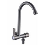 Fabbrica vendita diretta Premium pistola grigio in acciaio inox Designer rubinetti da cucina Nuovo arrivo singolo rubinetto freddo cucina rubinetto doppio