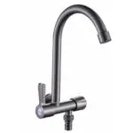 Fabbrica vendita diretta Premium pistola grigio in acciaio inox Designer rubinetti da cucina Nuovo arrivo singolo rubinetto freddo cucina rubinetto doppio
