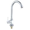 Factory Direct Single-Hole Single-Handle Chrome-Plated Zinc Body Kitchen Faucet Deck Mounted Commercial Kitchen Tap Kitchen