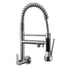 Modern Stainless Steel Single Handle Kitchen Faucet Black Matte Sprayer with 2 Function Pull Tap Single Cold Kitchen Sink Taps
